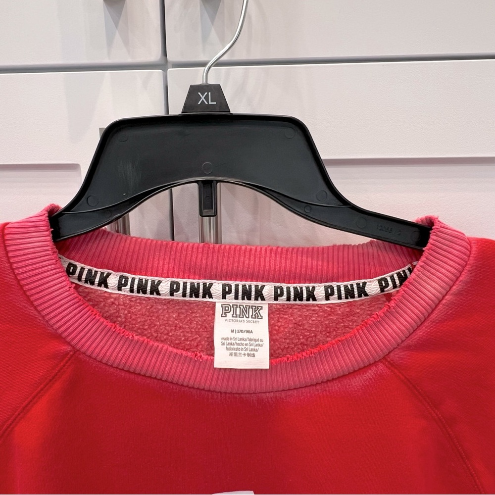 PINK Victoria’s Secret Red Varsity Crewneck Sweatshirt - Picture 5 of 10